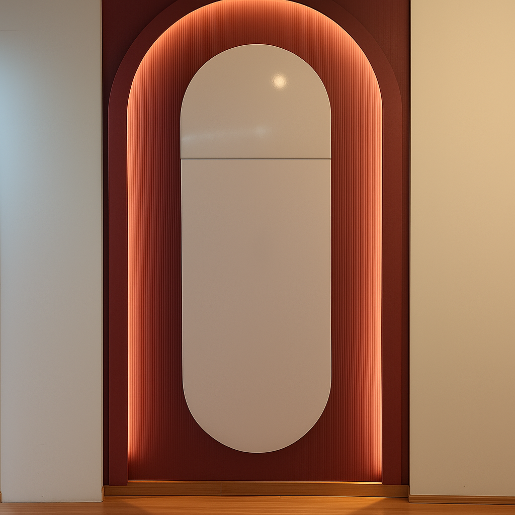 Angle view of Distressed Leather Armchair